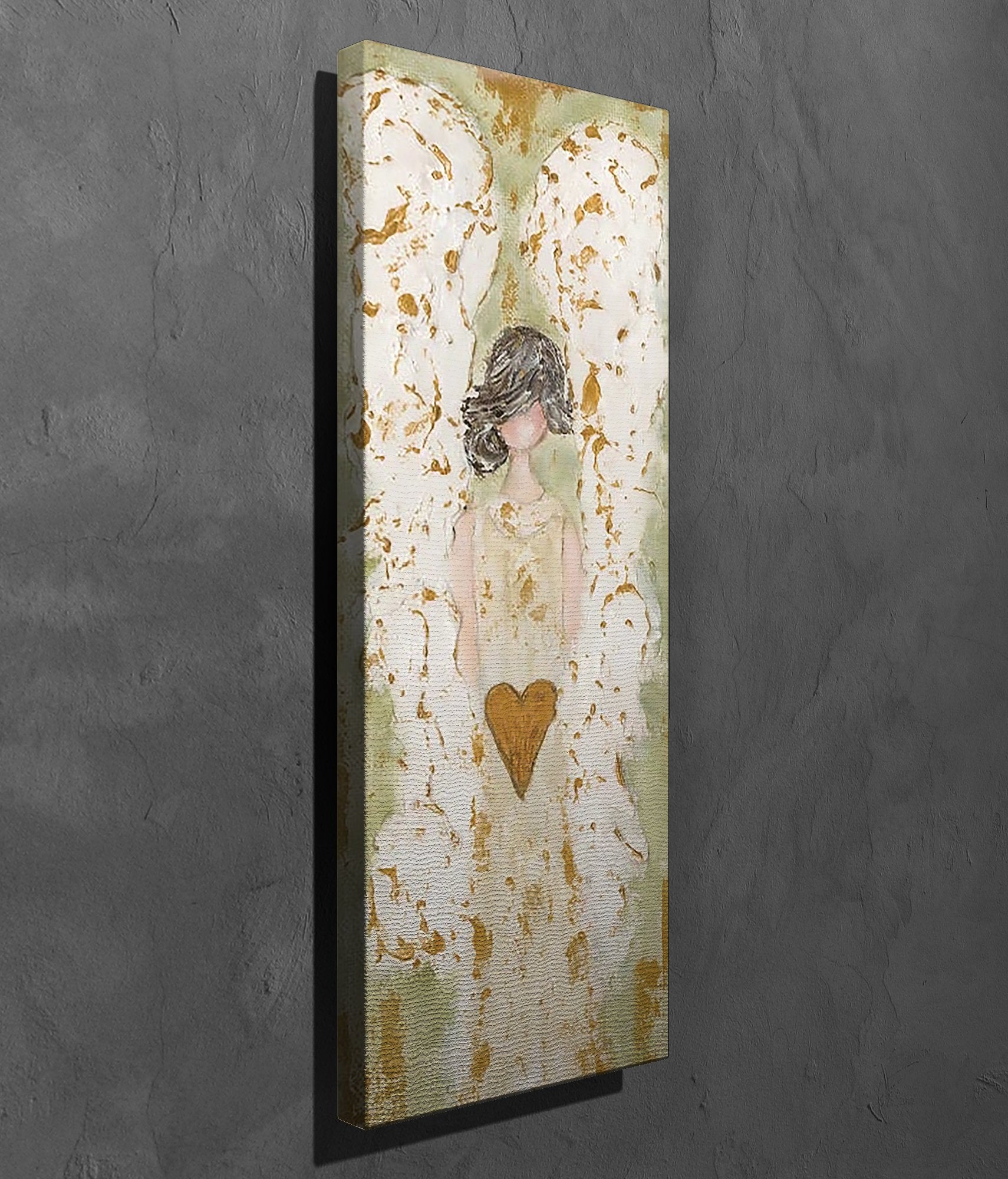 Quadro Decorativo em Tela PC332 Multicolor 30x80cm com Moldura de Madeira - Arte em Canvas 100% para Decoração de Interiores