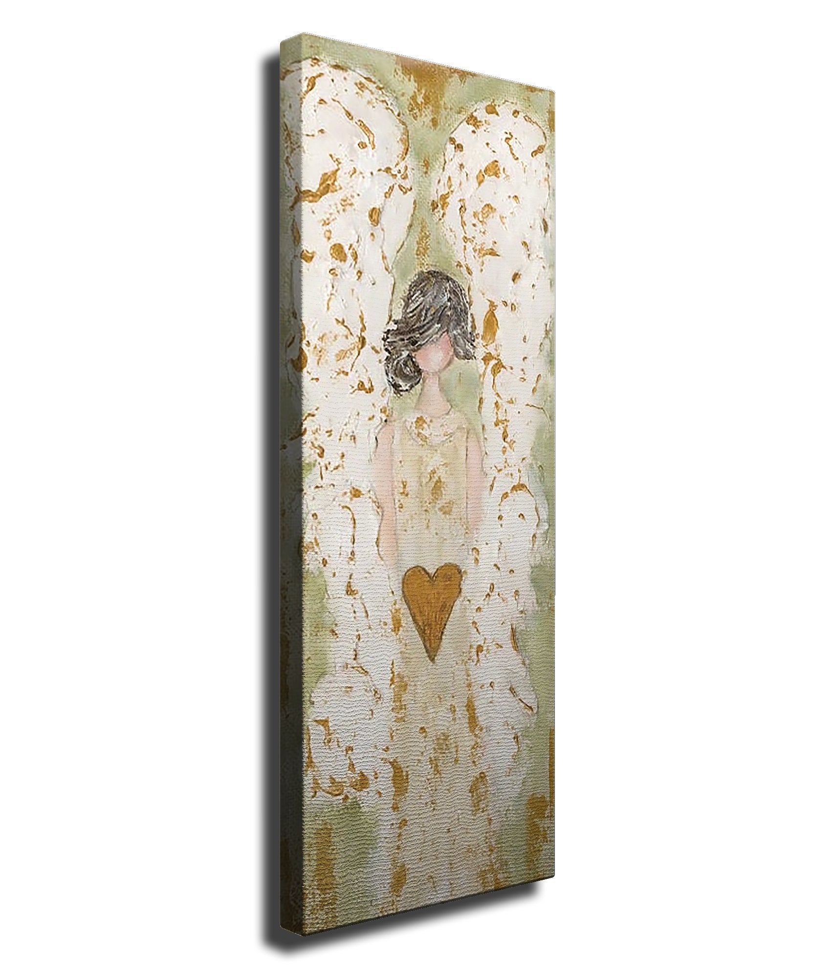 Quadro Decorativo em Tela PC332 Multicolor 30x80cm com Moldura de Madeira - Arte em Canvas 100% para Decoração de Interiores