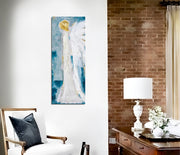 Quadro Decorativo em Tela PC333 Multicolor 30x80cm com Moldura de Madeira - Arte em Canvas 100% para Decoração de Interiores