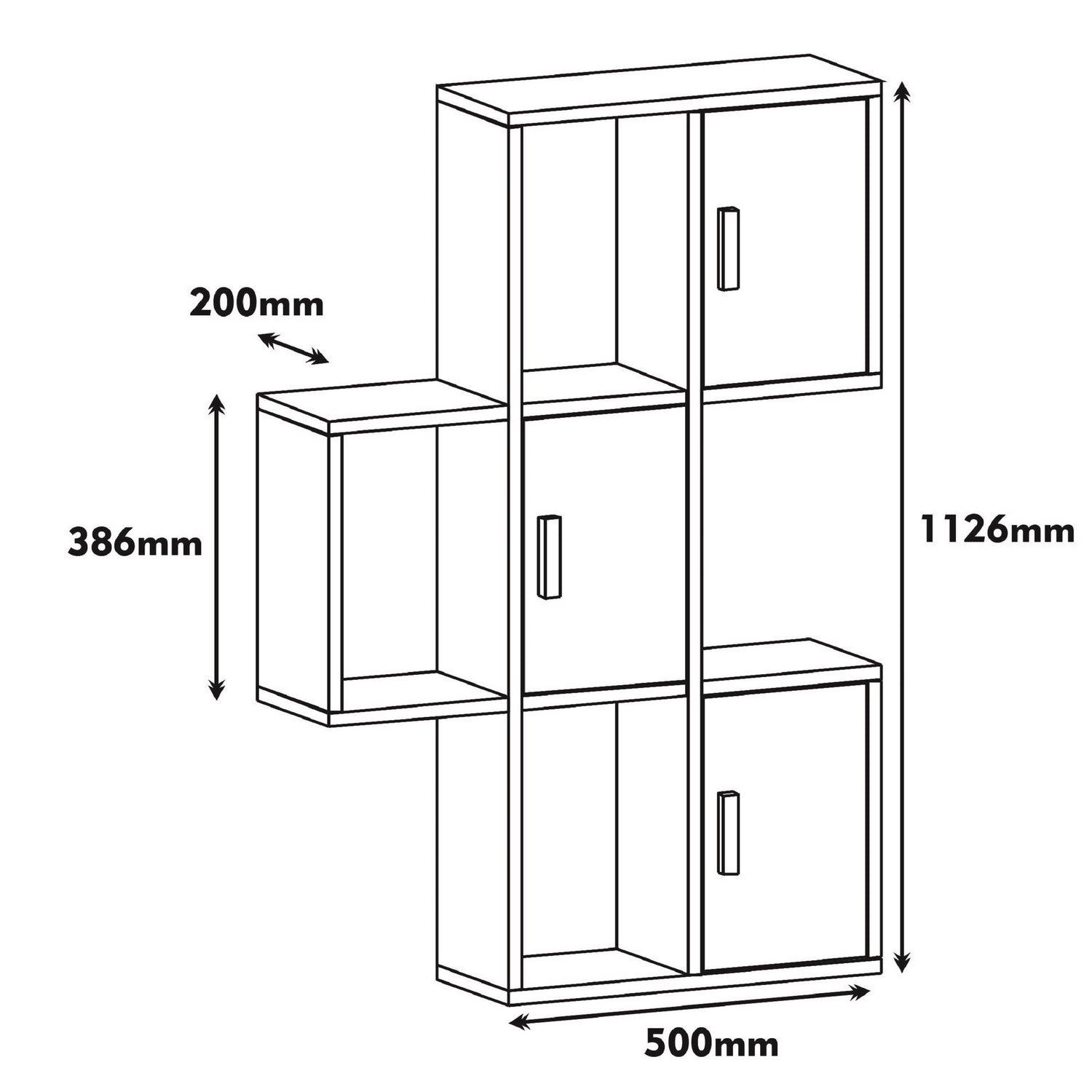 Prateleira de parede moderna, nogueira e creme, 50 x 112,6 x 20 cm | Painel de partículas 100% revestido de melamina, 18 mm de espessura | Solução de armazenamento elegante para qualquer ambiente