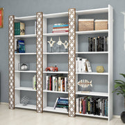 Estante moderna – 184,6 cm x 170 cm x 24,2 cm – Branco – Painel de partículas revestido a melamina