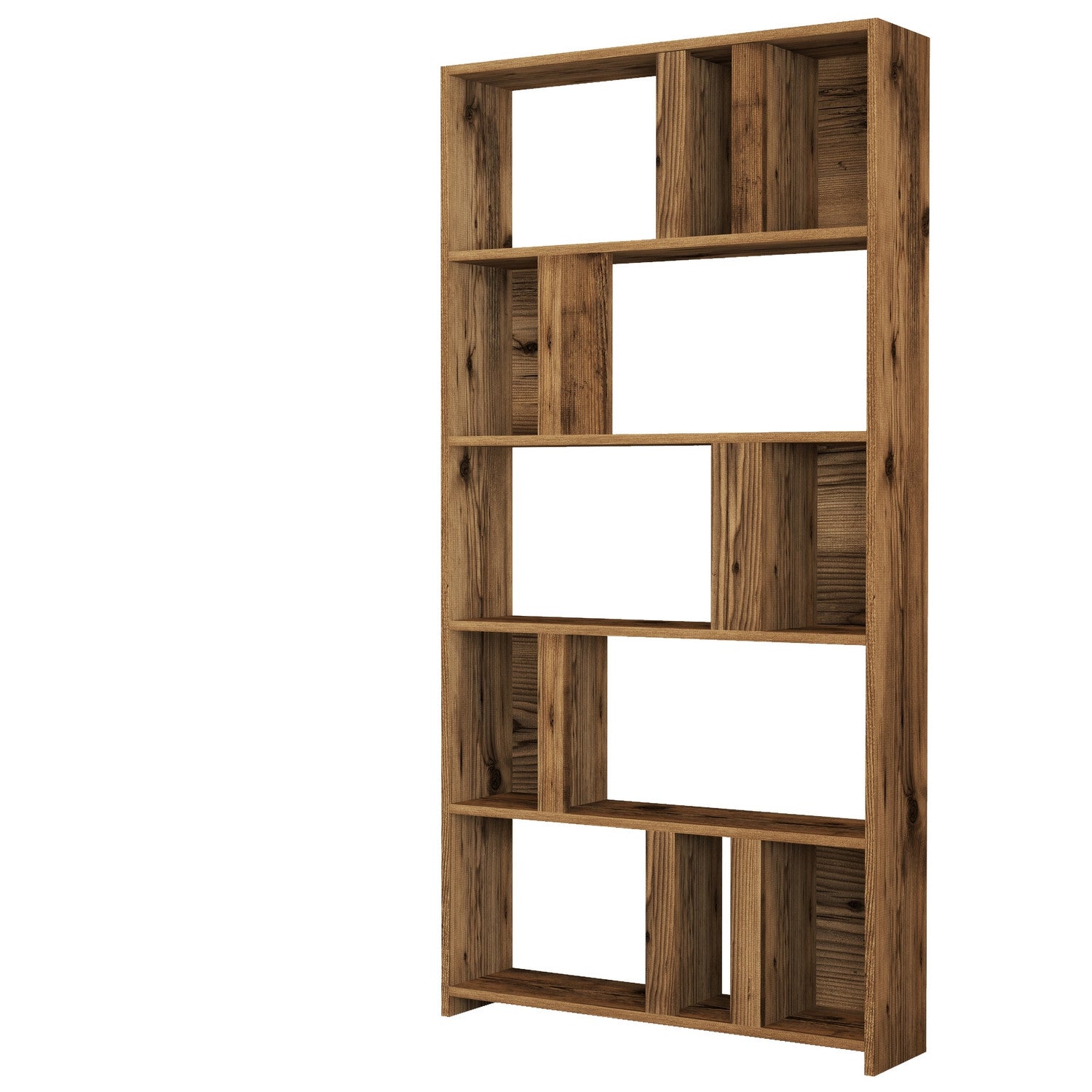 Estante moderna em nogueira – 90 x 180 x 20 cm – melamina
