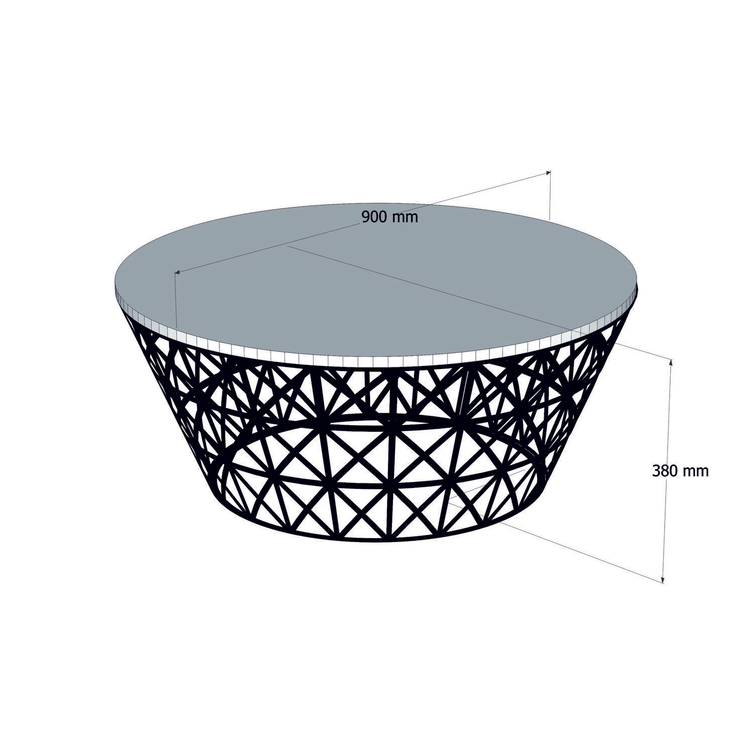 Mesa de Centro Moderna – 90 x 38 cm – Nogueira e Preto – Painéis de Partículas com Melamina