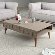 Mesa de Centro – 105 x 60 x 34,6 cm – Atlas e Nogueira – Painel de partículas 100% revestido a melamina