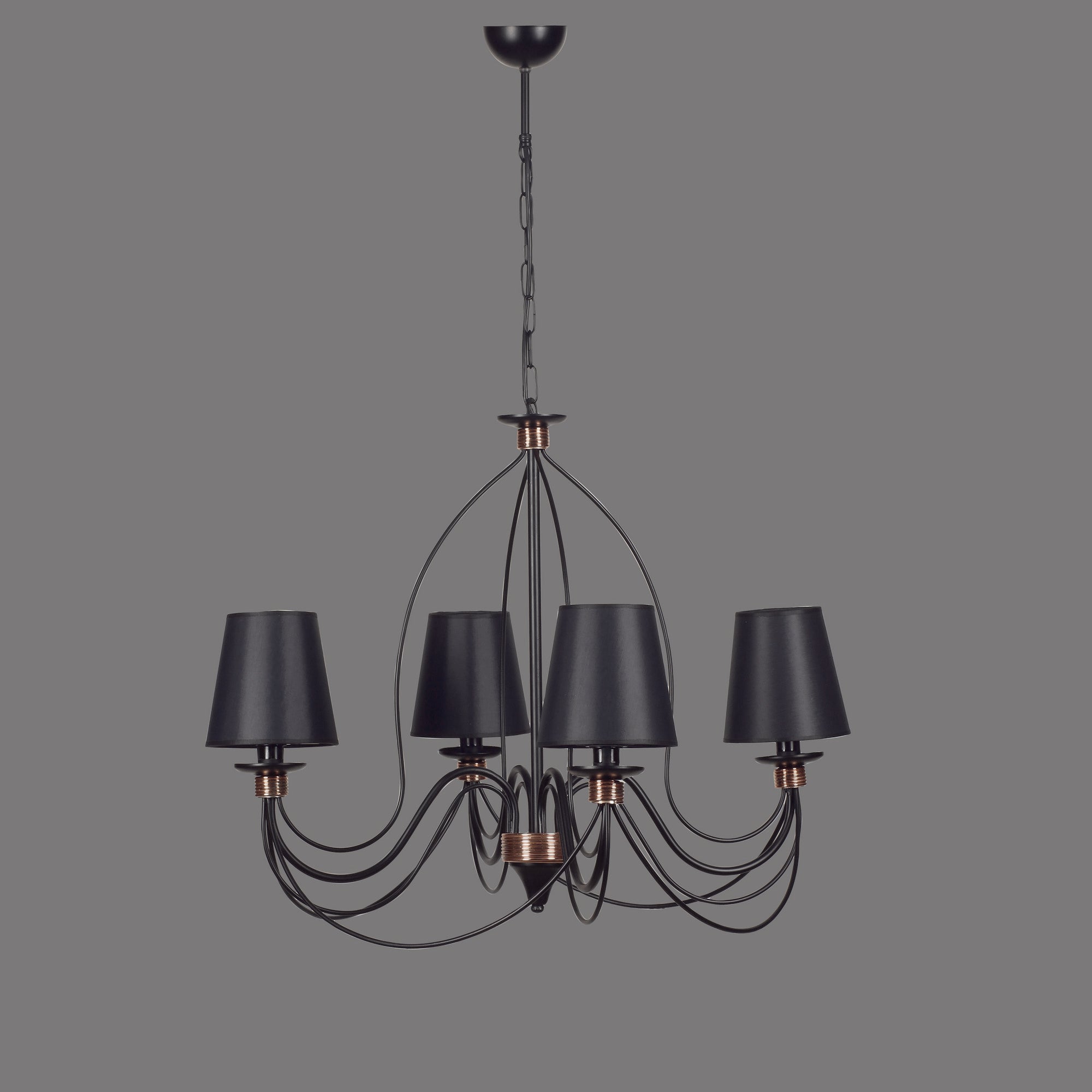 Candeeiro de Teto - 60 cm - Preto - Metal