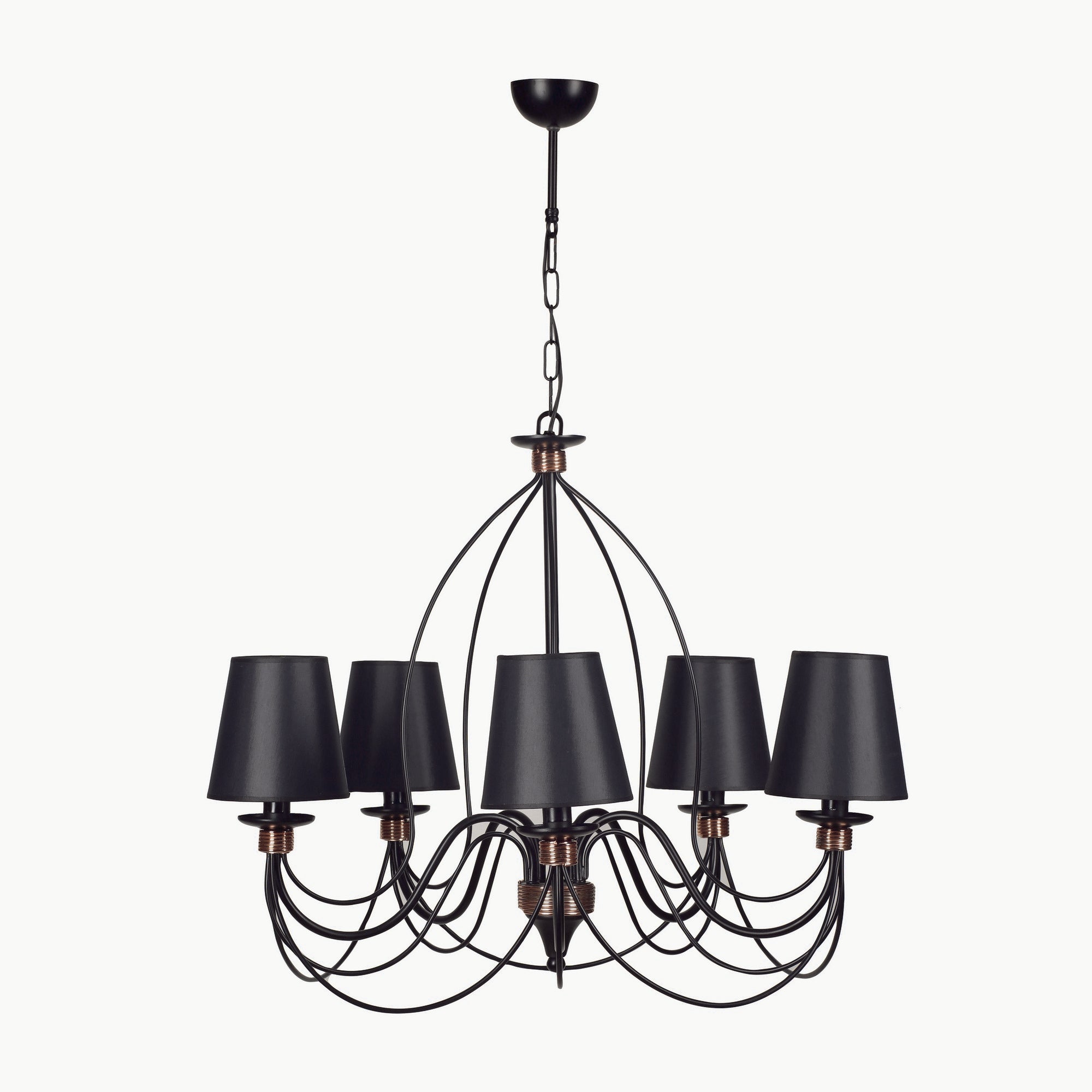 Candeeiro de Teto – 60 cm – Preto – Metal