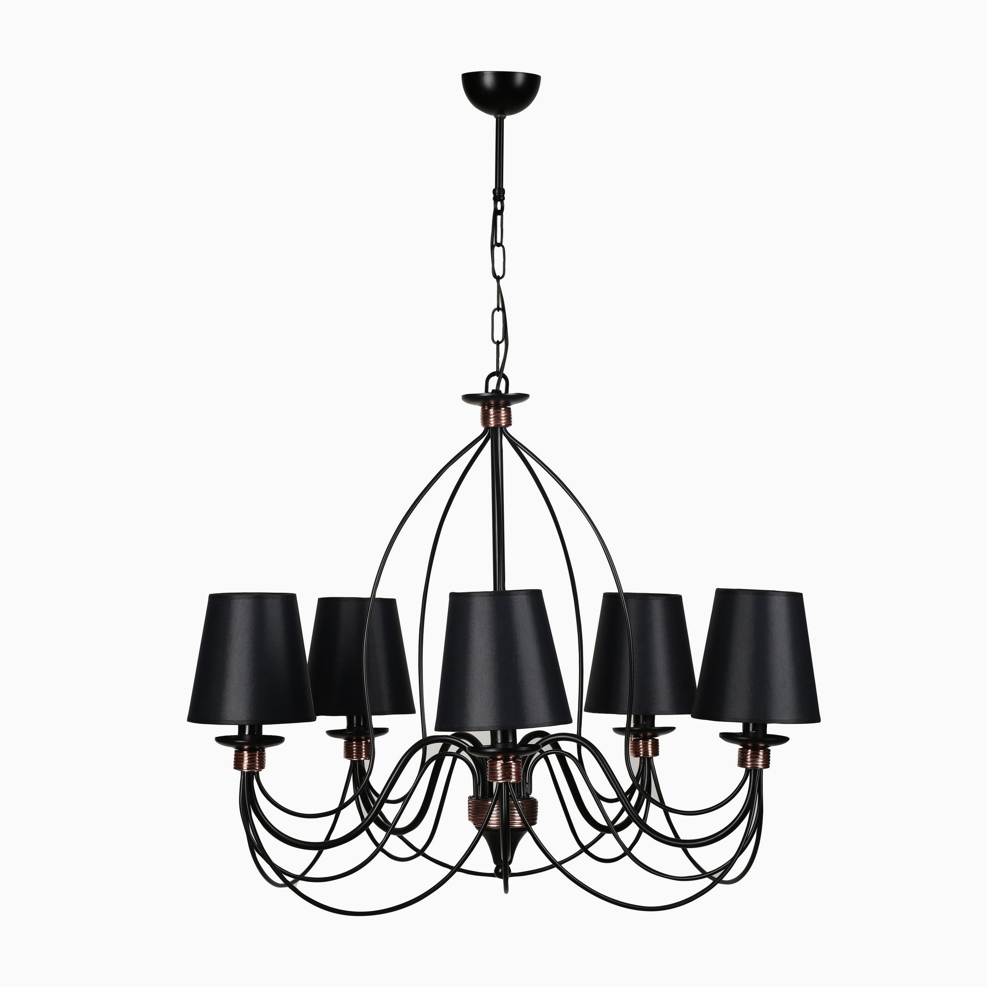 Candeeiro de Teto – 60 cm – Preto – Metal