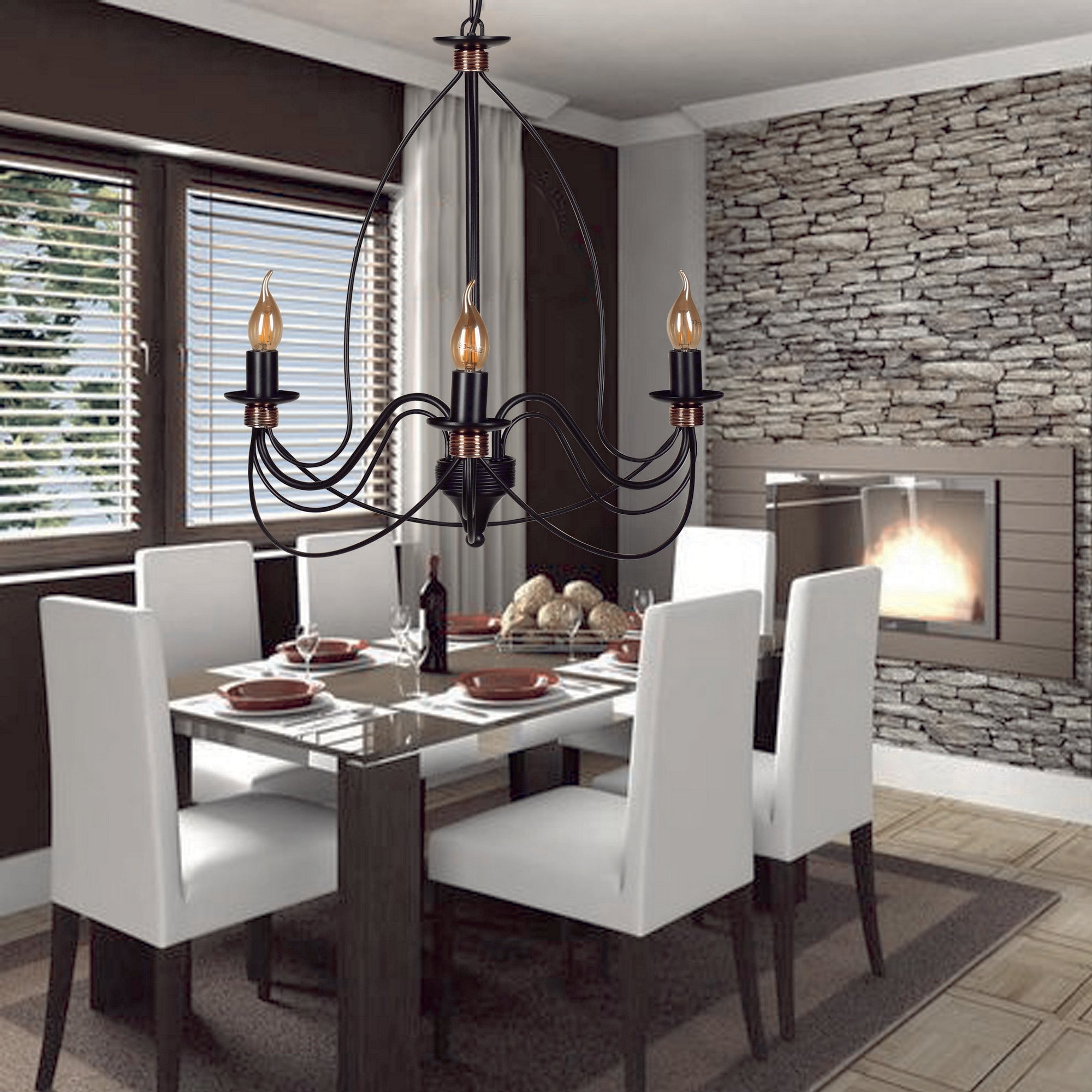 Candeeiro de Teto – 60 cm – Multicolorido – Metal com revestimento de cobre