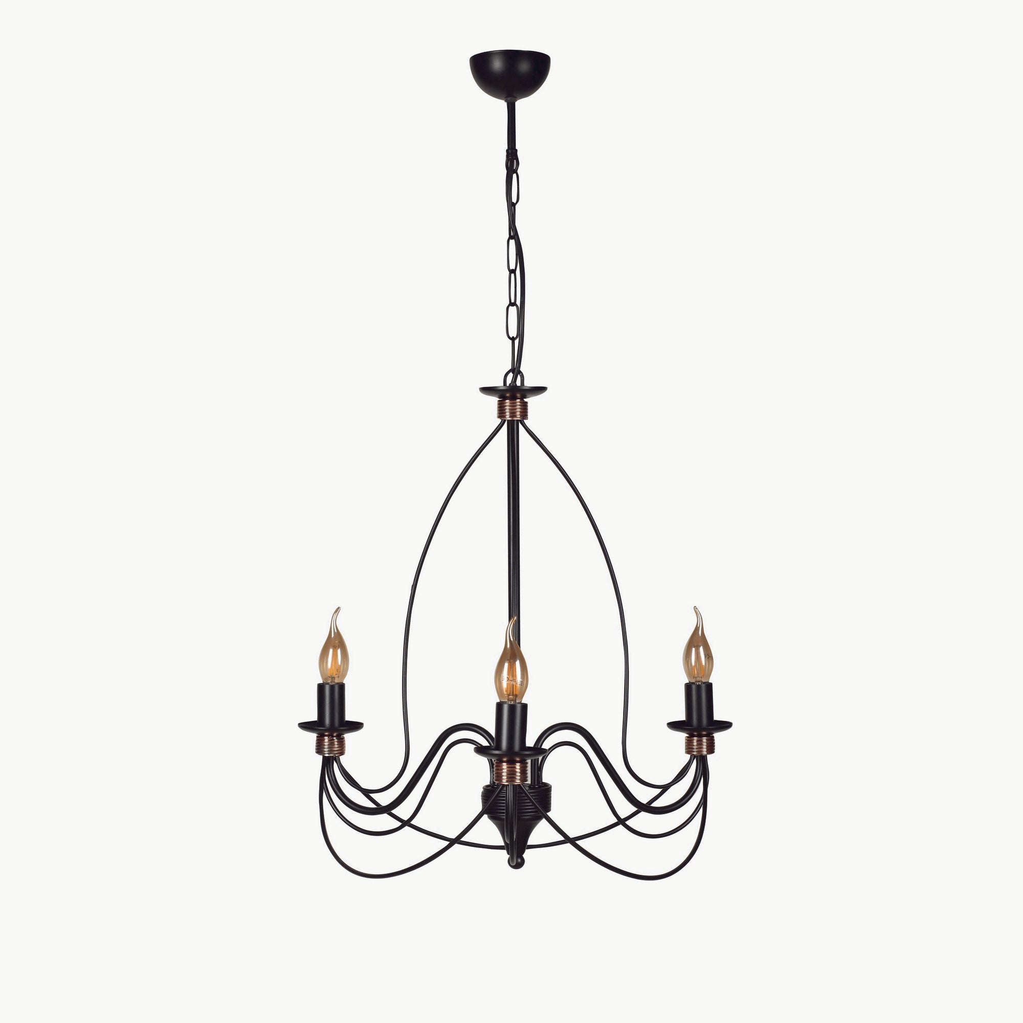 Candeeiro de Teto – 60 cm – Multicolorido – Metal com revestimento de cobre