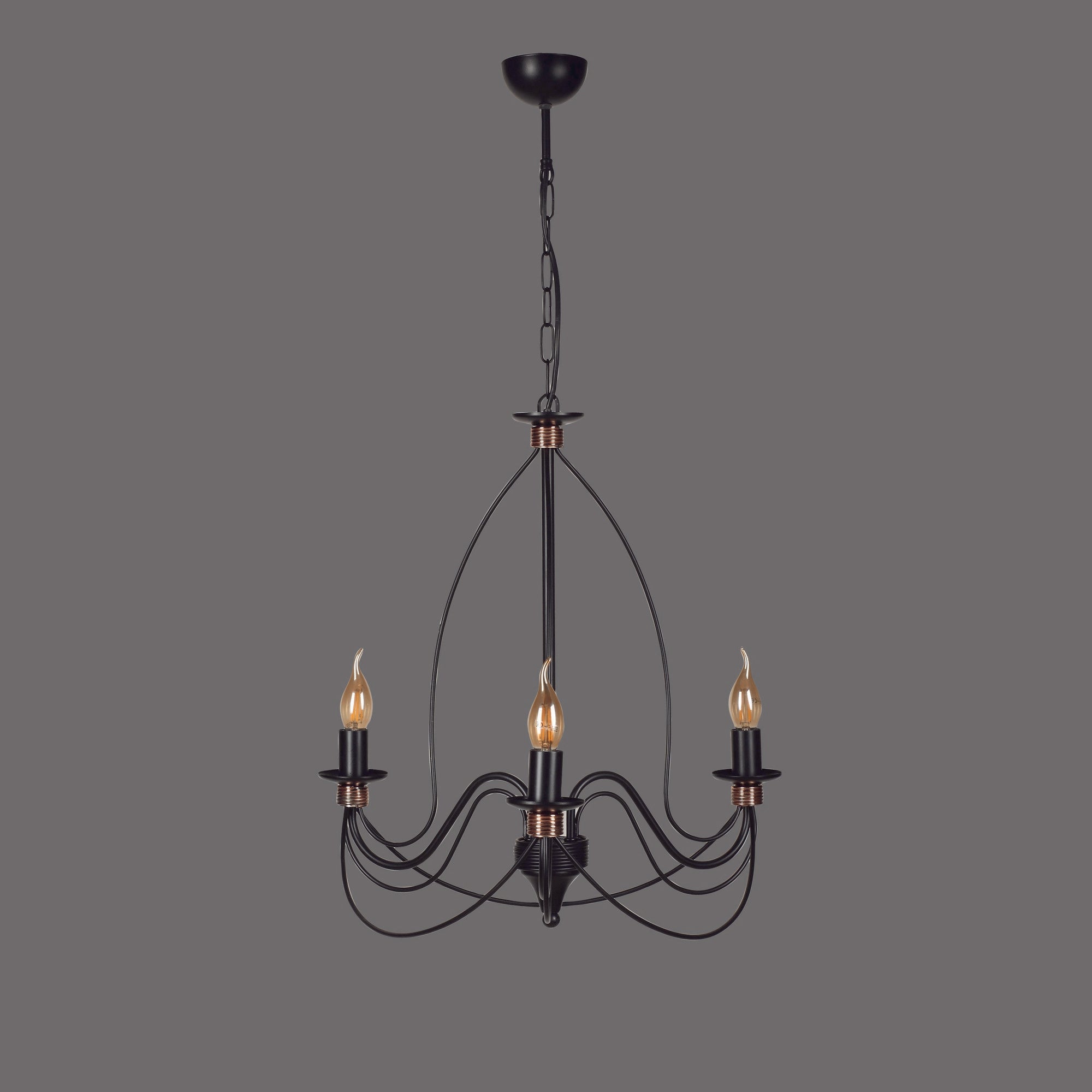 Candeeiro de Teto – 60 cm – Multicolorido – Metal com revestimento de cobre