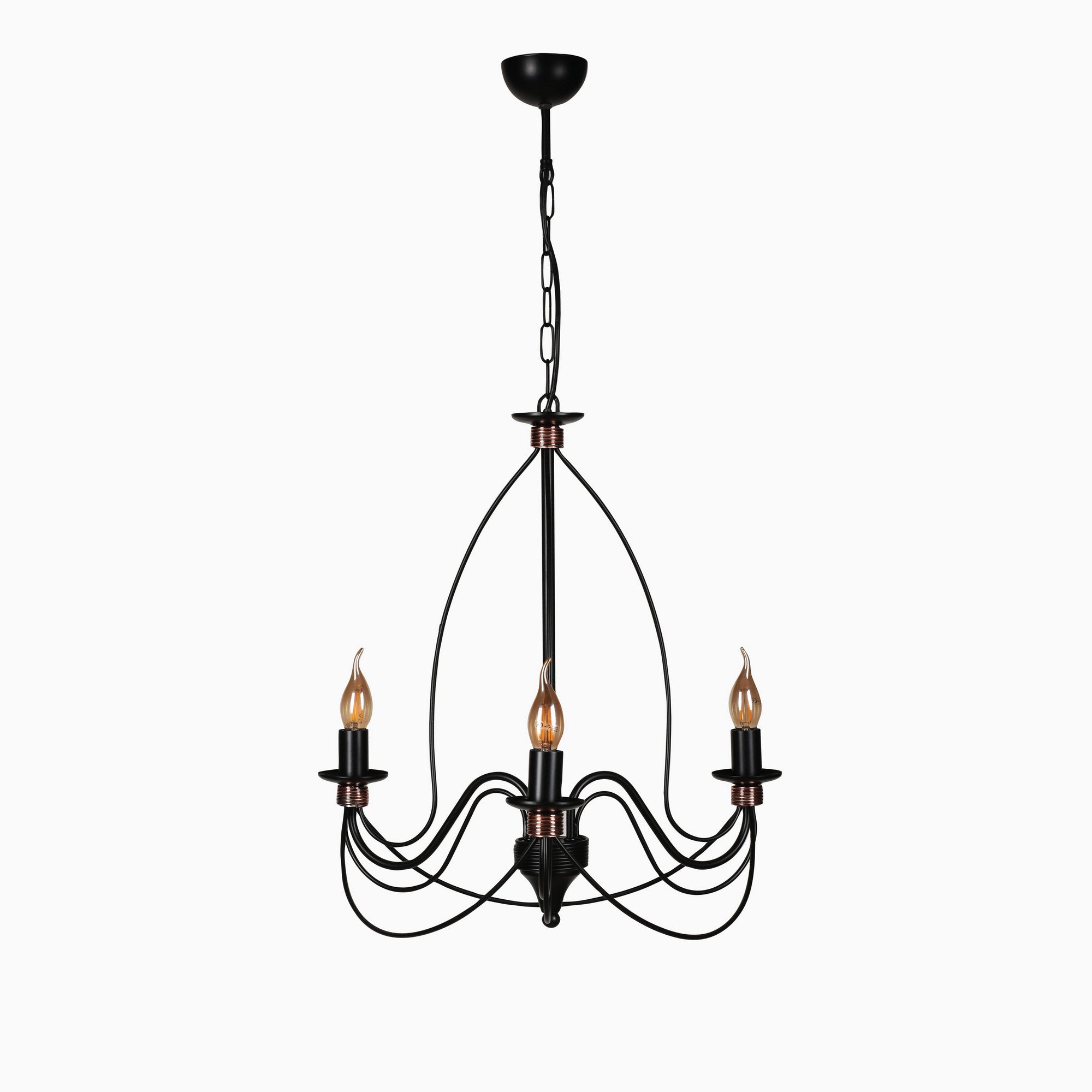 Candeeiro de Teto – 60 cm – Multicolorido – Metal com revestimento de cobre