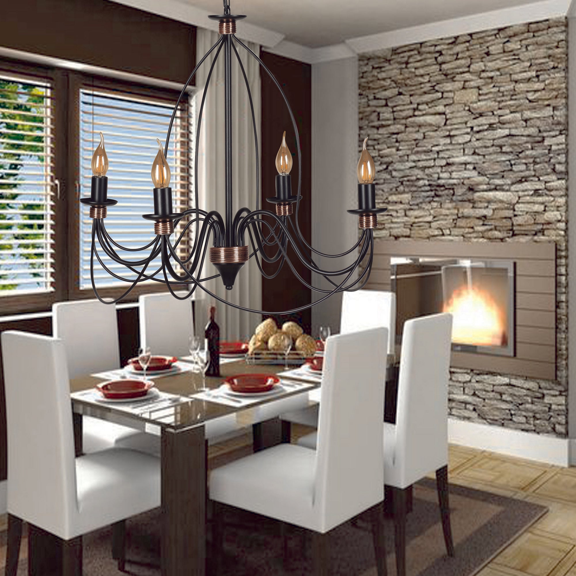 Candeeiro de Teto - 60 cm - Multicolorido - Metal