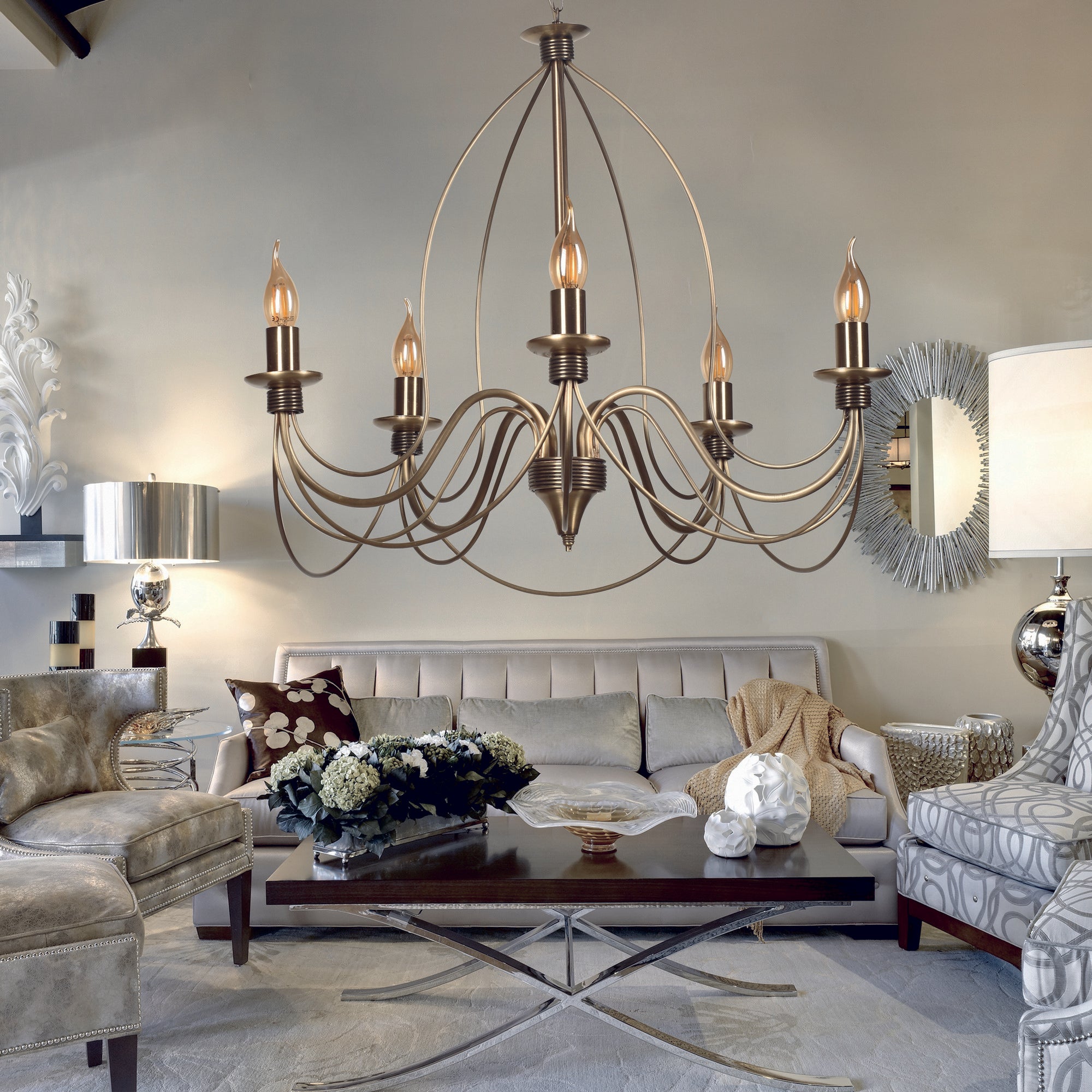 Candeeiro de Teto - 60 cm - Multicolorido - Metal