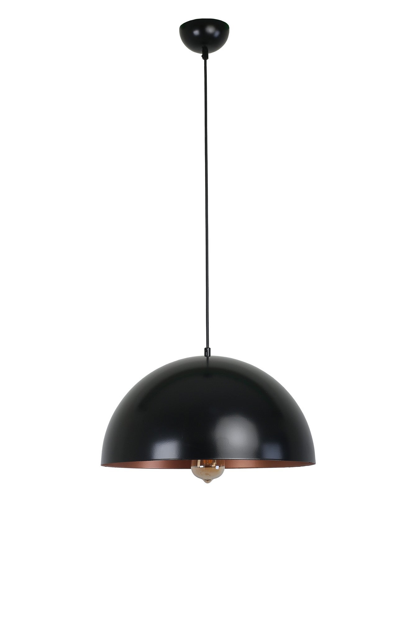 Candeeiro de Teto - 40 cm - Preto - Metal