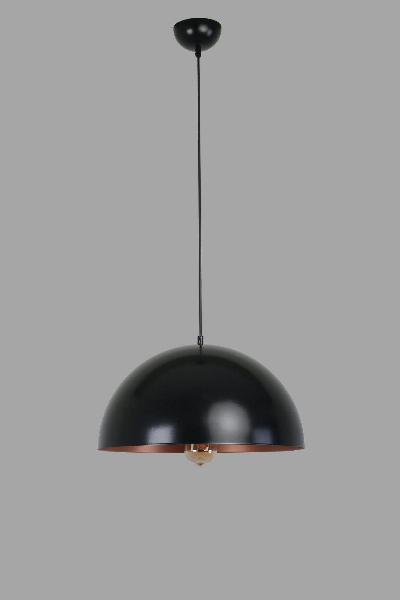 Candeeiro de Teto - 40 cm - Preto - Metal