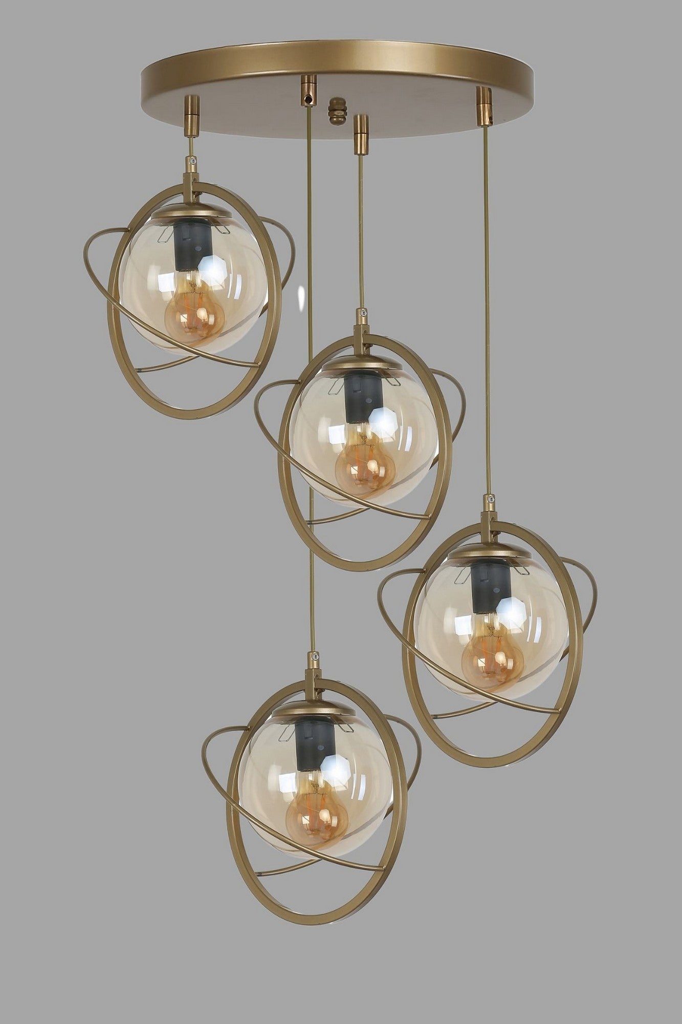 Candeeiro de Teto – 35 cm – Antigo – Metálico