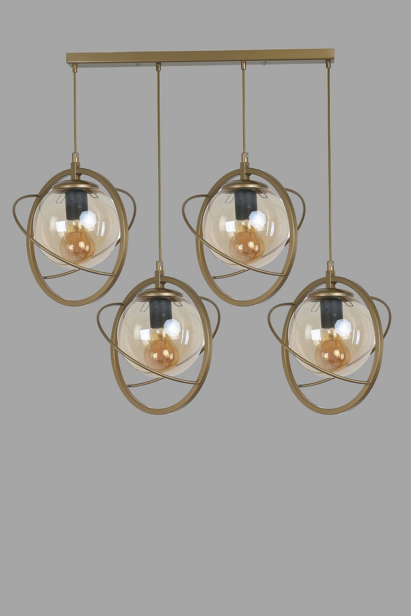 Candeeiro de Teto - 25 cm - Antigo - Metal