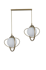 Candeeiro de Teto – 25 cm diâmetro – Antigo e Branco – Metal