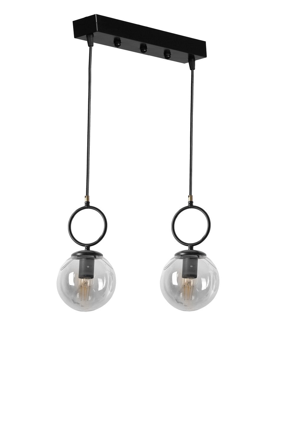 Candeeiro de Teto – 45 cm x 16 cm x 70 cm – Preto – Metal