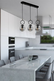 Candeeiro de Teto – 55 cm x 16 cm x 70 cm – Preto – Metal