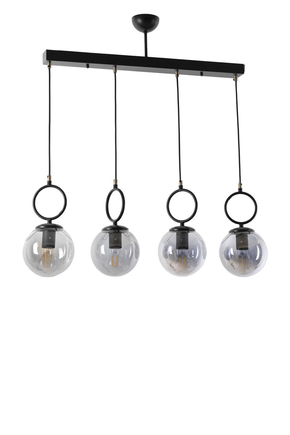 Candeeiro de Teto – 65 cm x 16 cm x 70 cm – Preto – Metal