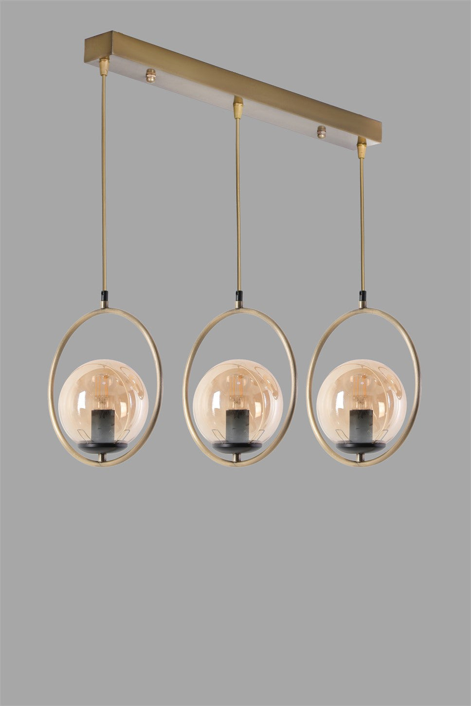 Candeeiro de Teto – 55 cm x 30 cm x 70 cm – Cobre – Metal