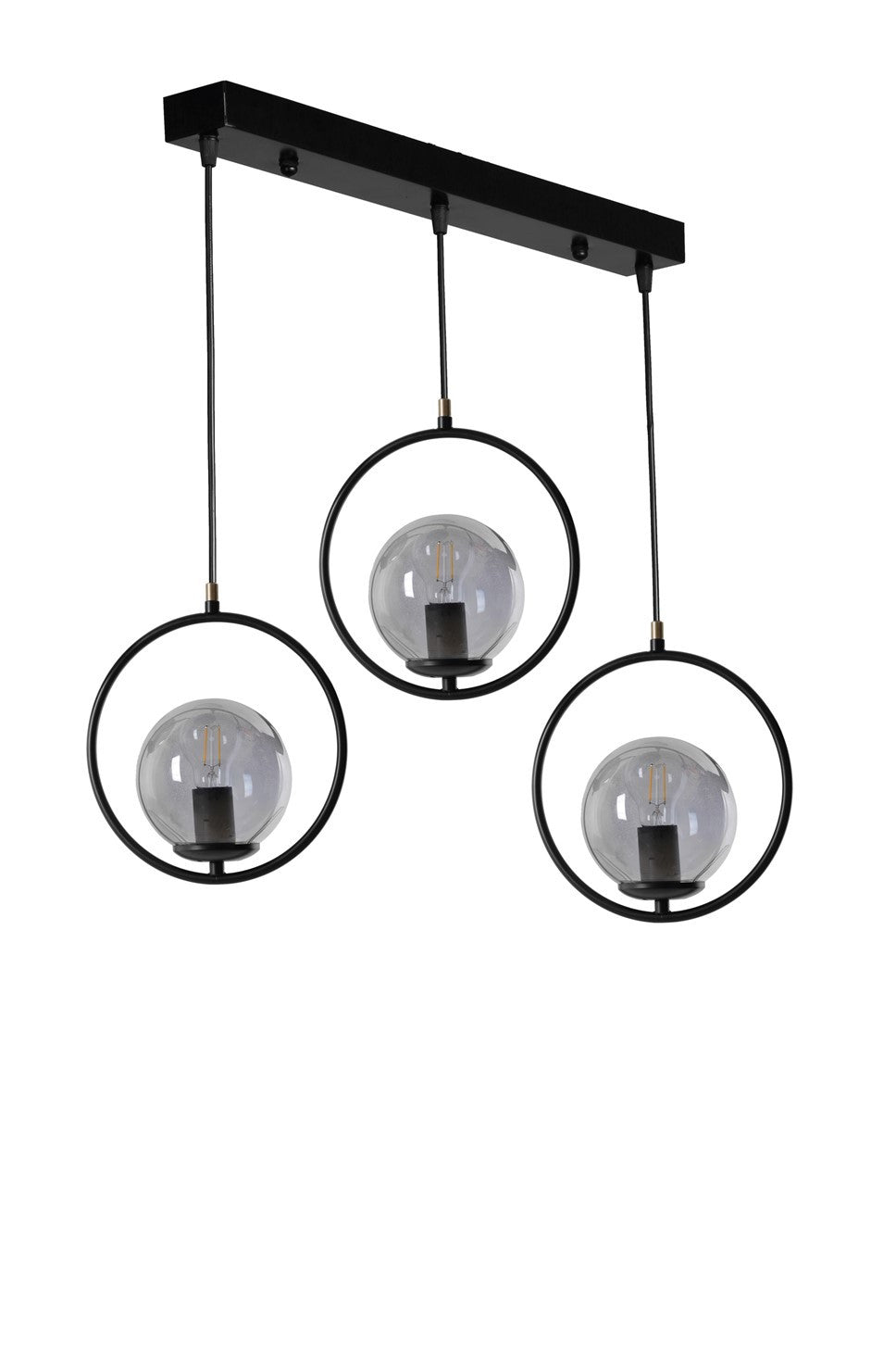 Candeeiro de Teto – 55 cm x 30 cm x 70 cm – Preto – Metal