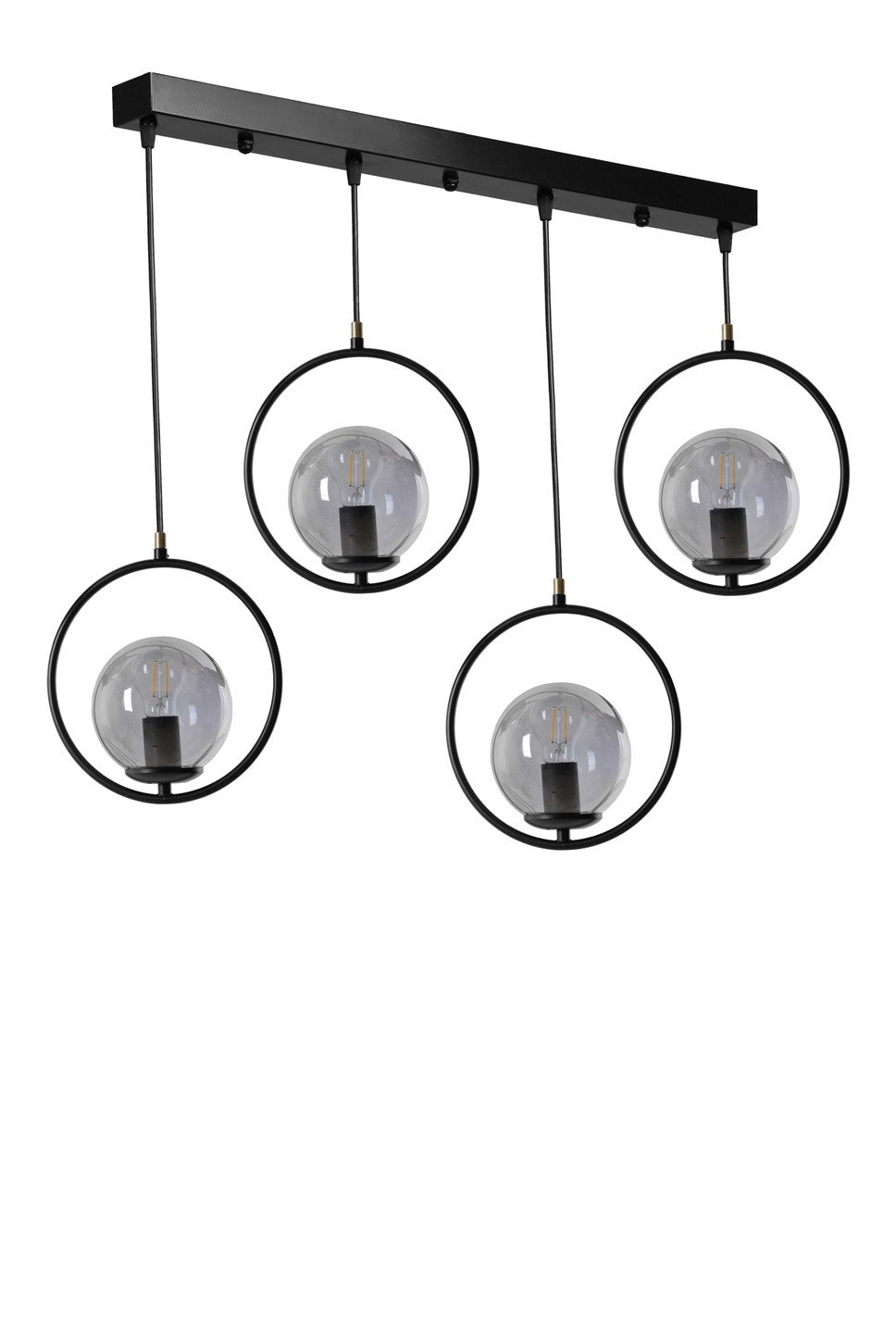 Candeeiro de Teto – 65 cm x 30 cm x 70 cm – Preto – Metal