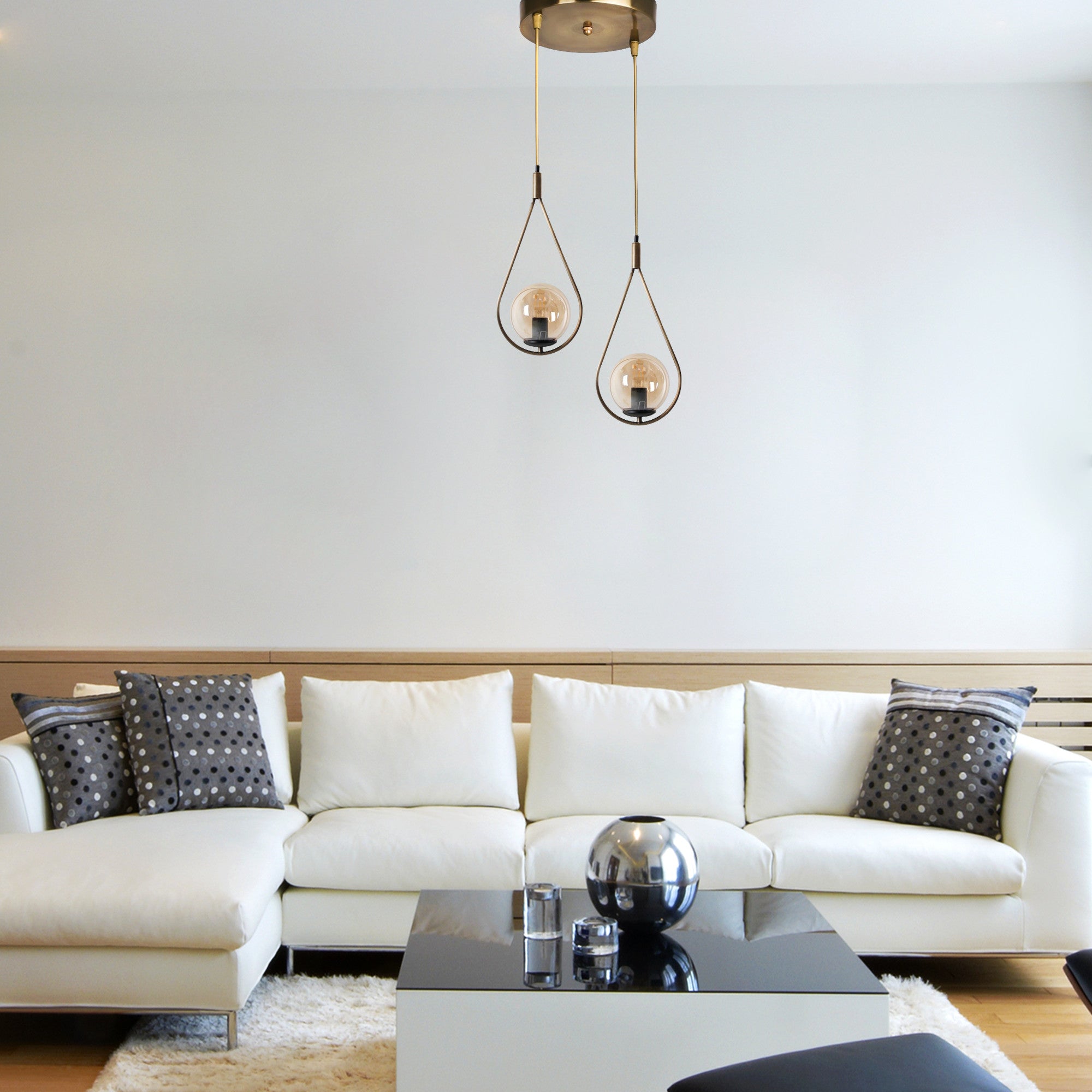 Candeeiro de Teto – 70 cm – Cobre – Metal