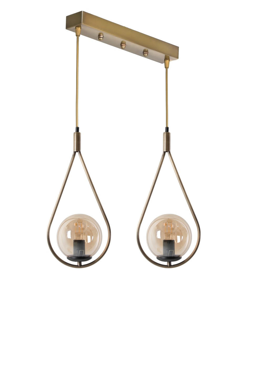 Candeeiro de Teto – 45 cm x 20 cm x 70 cm – Cobre – Metal