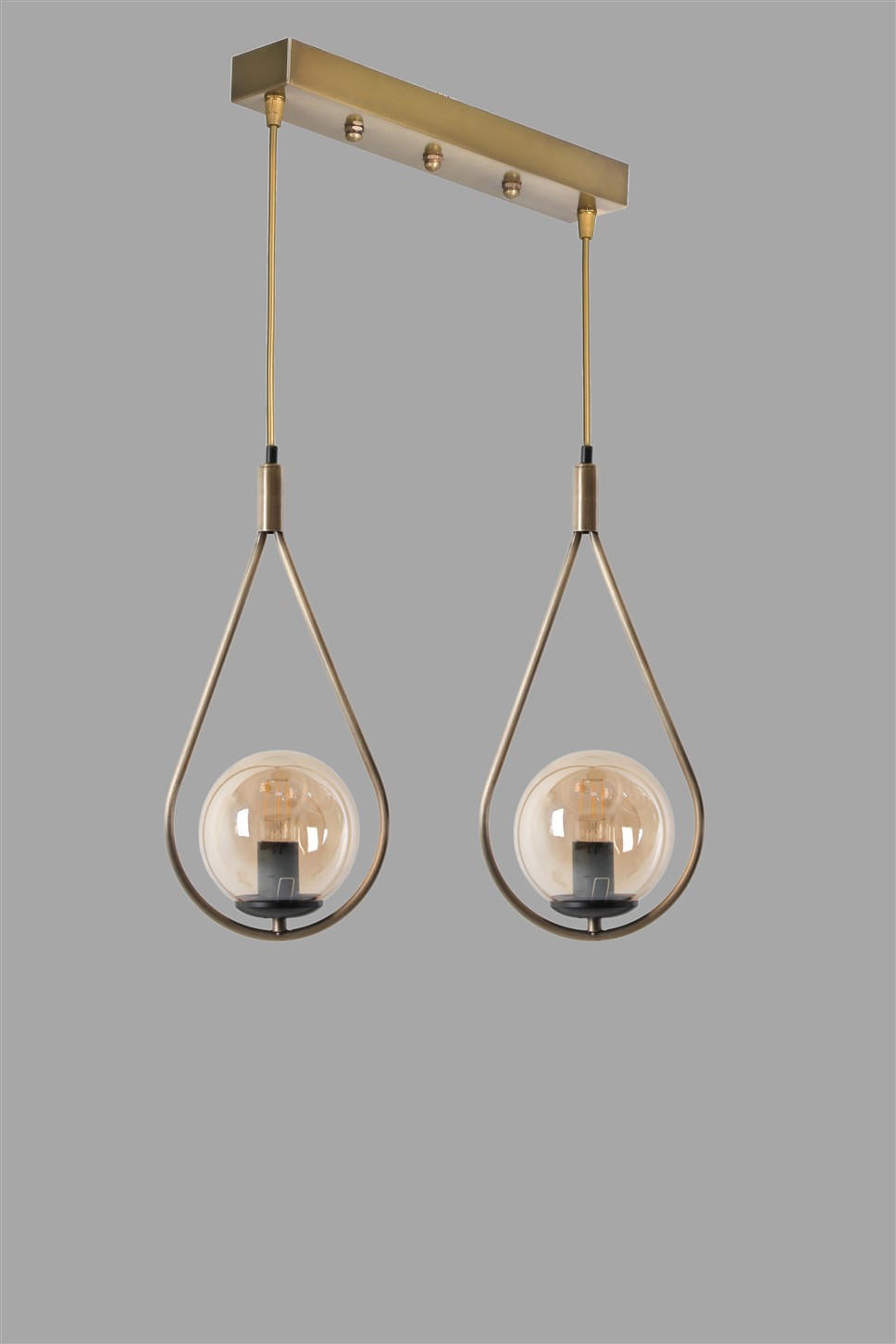 Candeeiro de Teto – 45 cm x 20 cm x 70 cm – Cobre – Metal