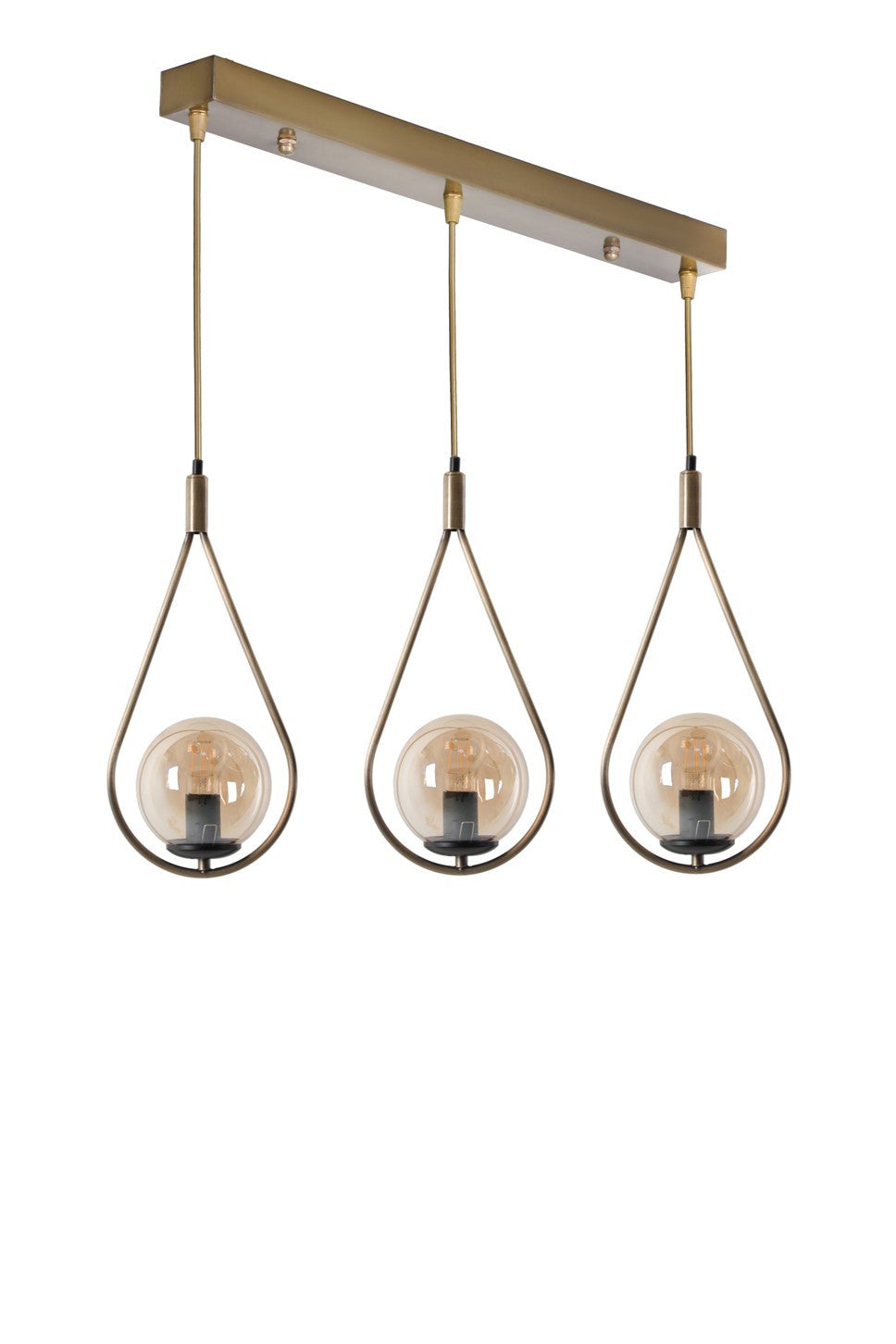 Candeeiro de Teto – 55 cm x 20 cm x 70 cm – Cobre – Metal