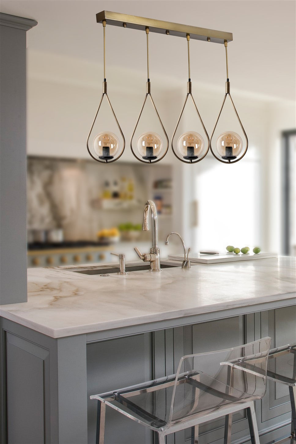 Candeeiro de Teto – 65 cm – Cobre – Metal