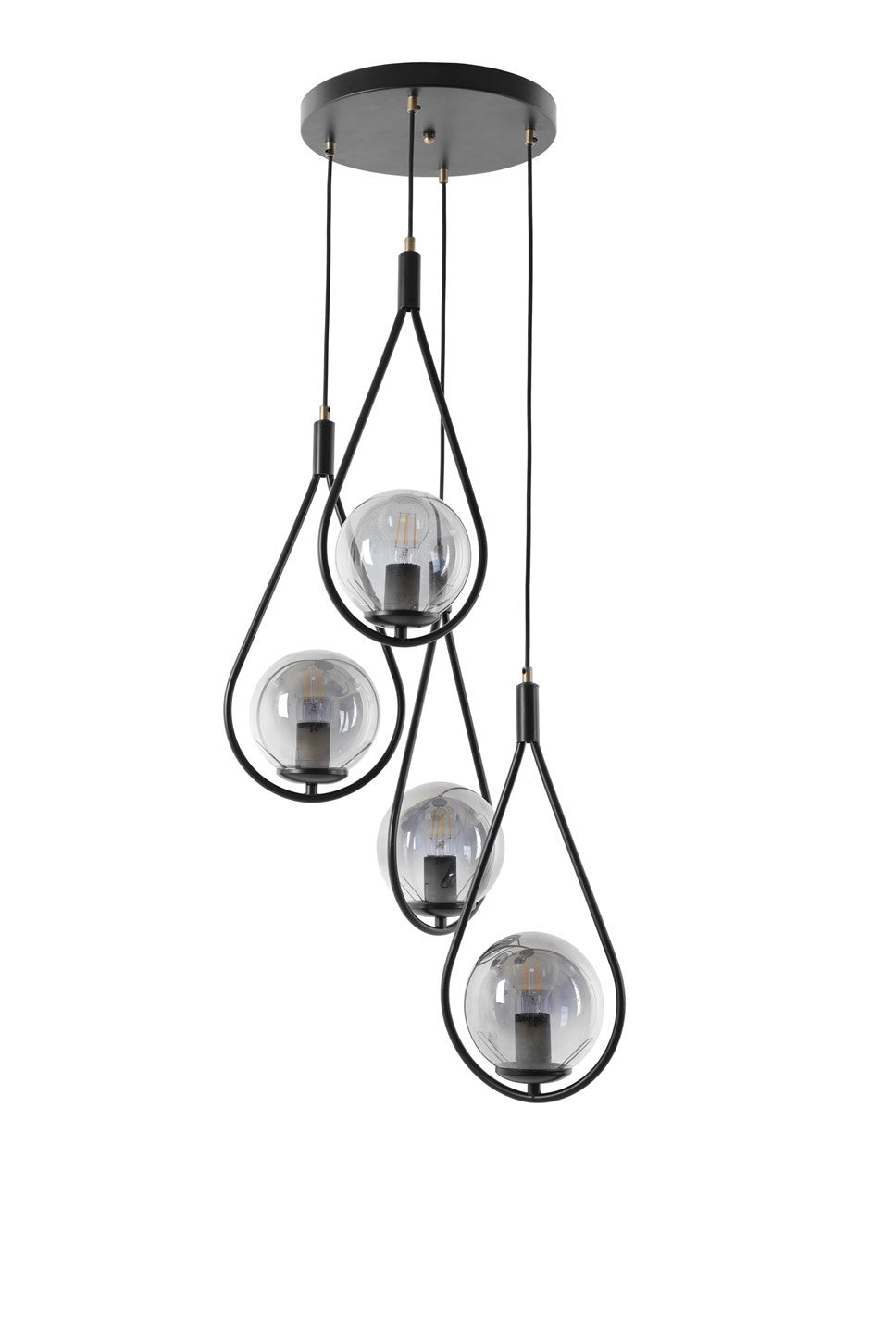 Candeeiro de Teto – 70 cm x 30 cm – Preto – Metal