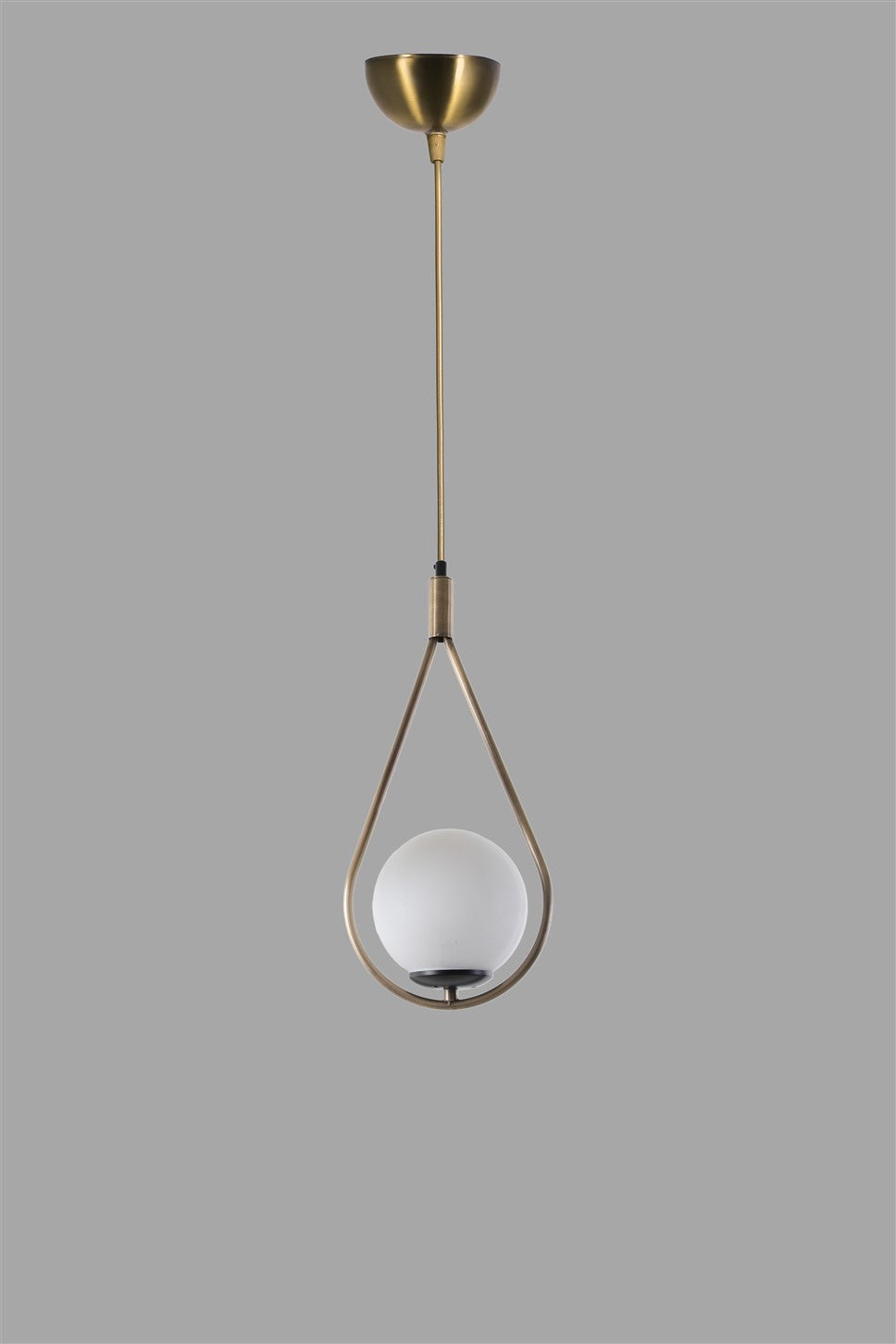 Candeeiro de Teto - 70 cm - Branco e Cobre - Metal