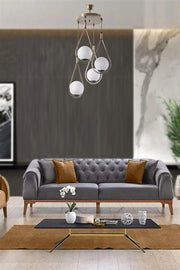 Candeeiro de Teto – 70 cm – Branco e Cobre – Metal