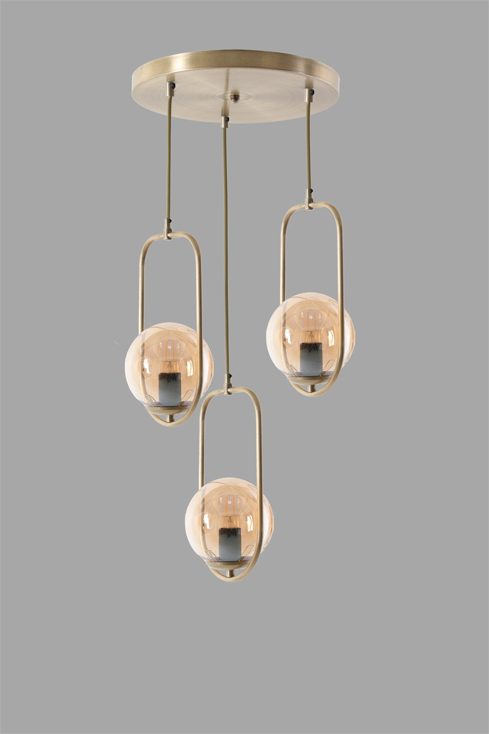 Candeeiro de Teto – 70 cm x 30 cm – Cobre – Metal