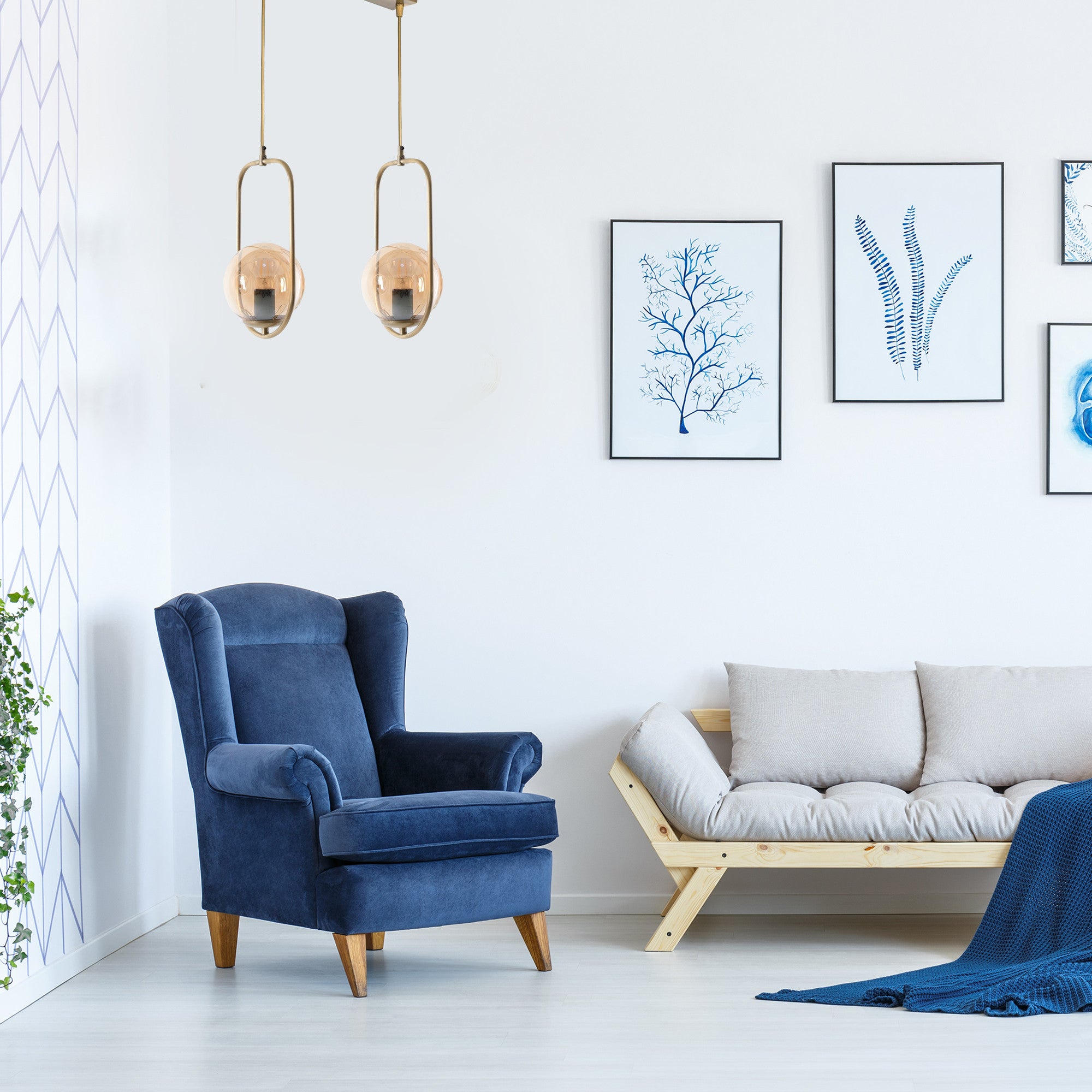 Candeeiro de Teto – 45 cm – Cobre – Metal