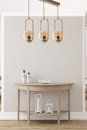 Candeeiro de Teto – 55 cm x 18 cm x 70 cm – Cobre – Metal