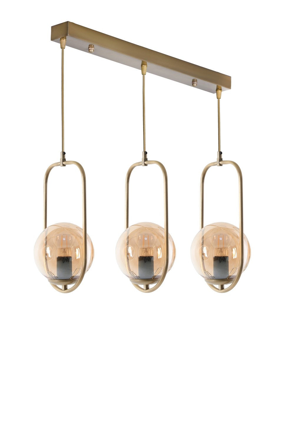 Candeeiro de Teto – 55 cm x 18 cm x 70 cm – Cobre – Metal