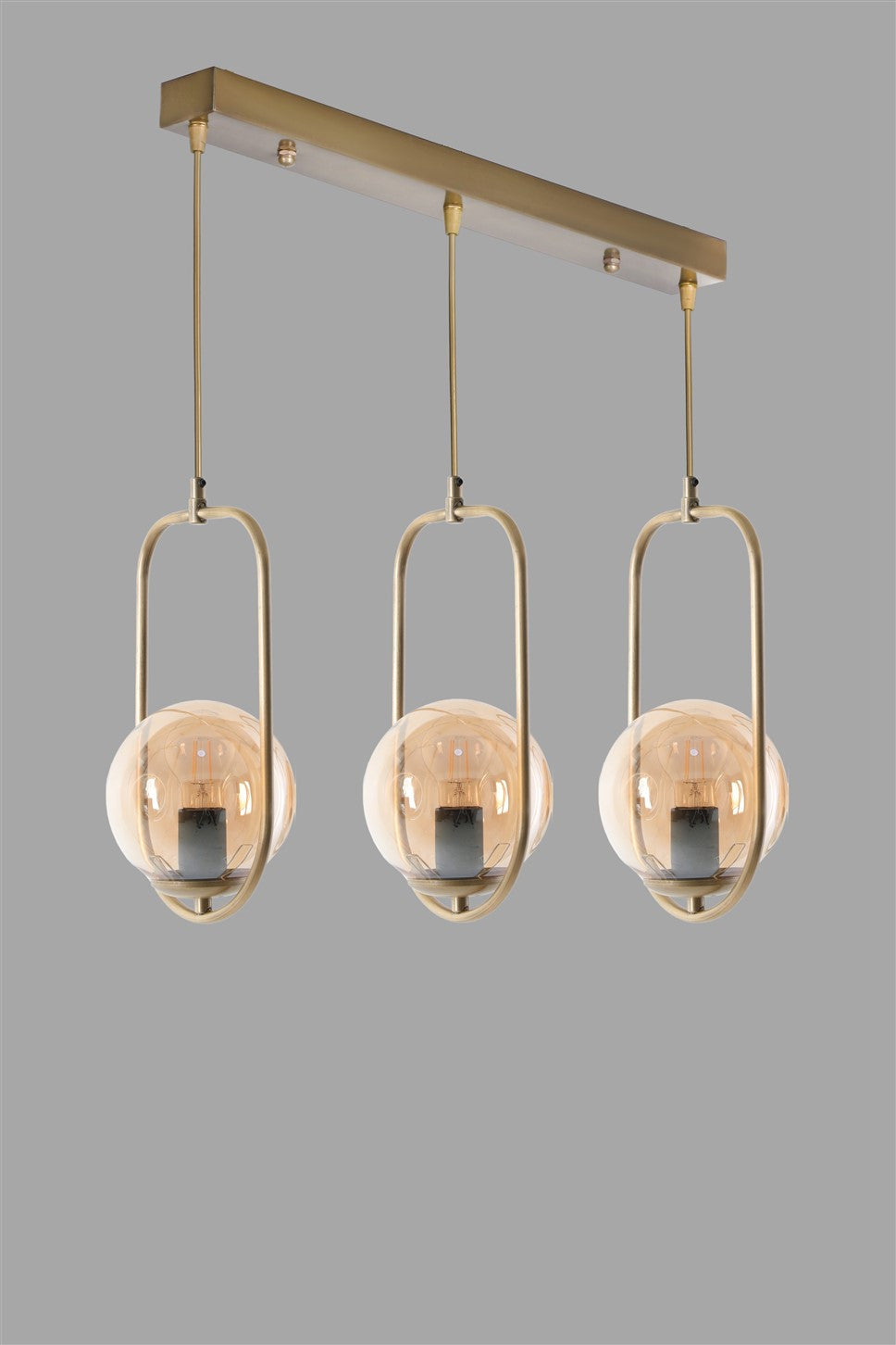 Candeeiro de Teto – 55 cm x 18 cm x 70 cm – Cobre – Metal