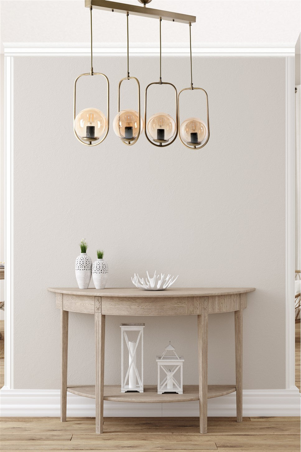 Candeeiro de Teto – 65 cm – Cobre – Metal