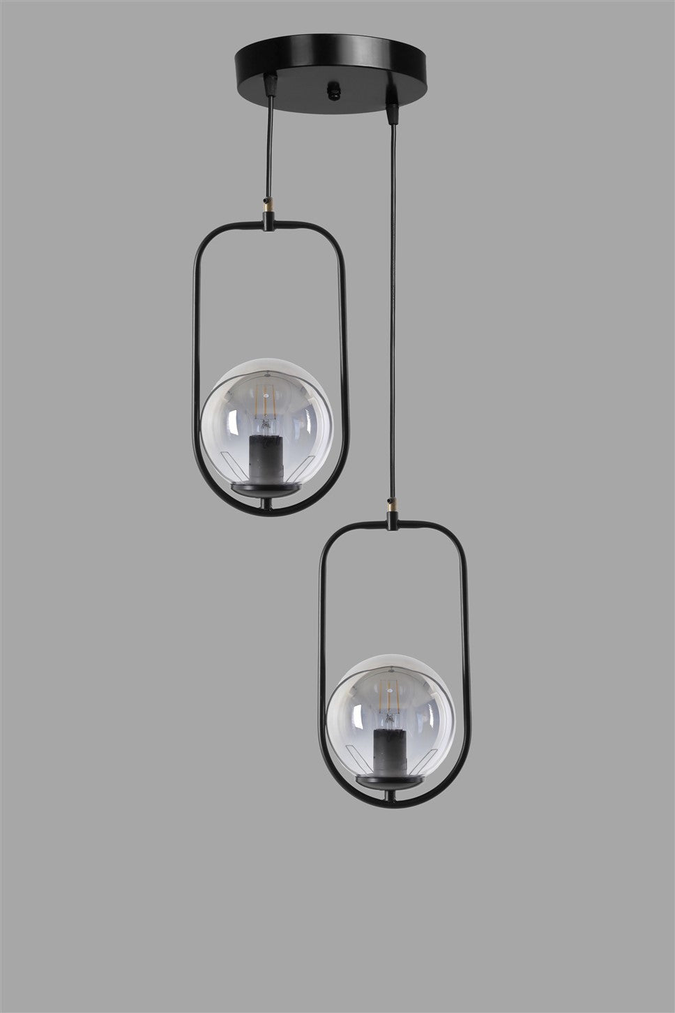 Candeeiro de Teto – 70 cm – Preto – Metal