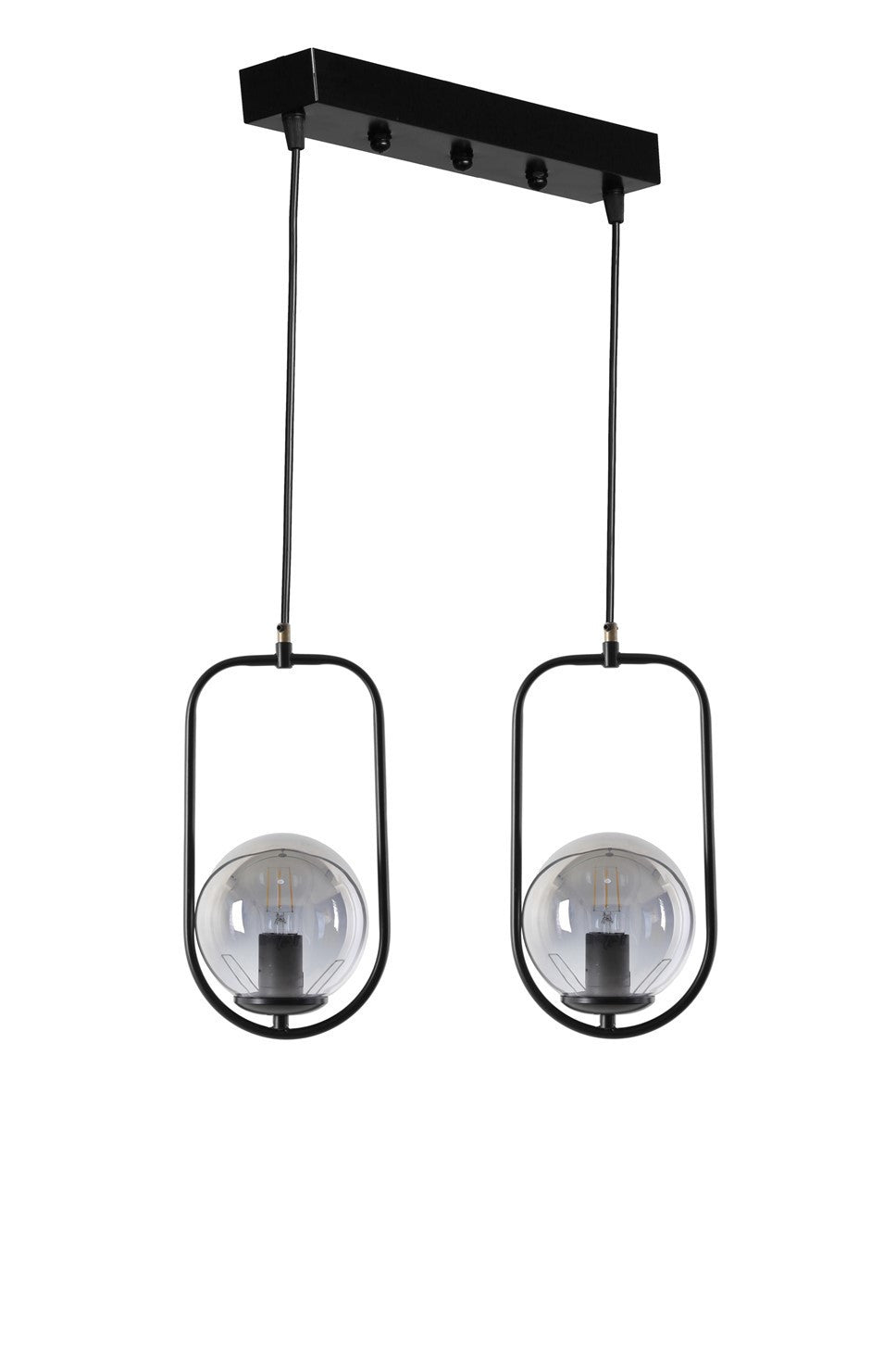 Candeeiro de Teto – 45 cm x 18 cm x 70 cm – Preto – Metal