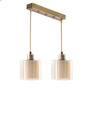 Candeeiro de Teto – 45 cm x 14 cm x 70 cm – Cobre – Metal