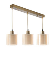 Candeeiro de Teto – 55 x 14 x 70 cm – Cobre – Metal