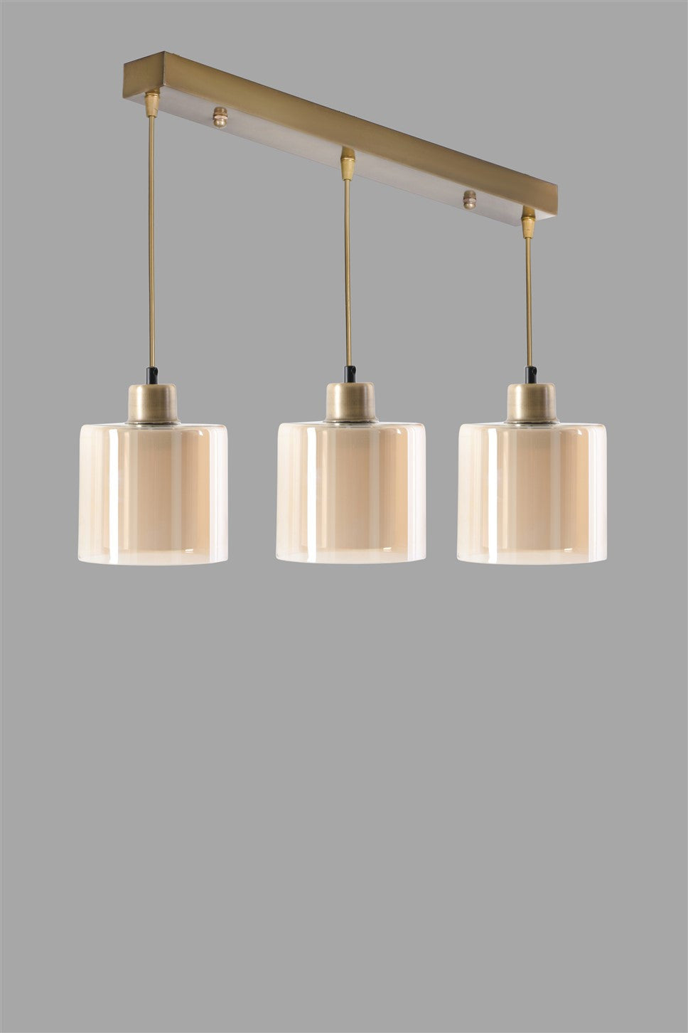 Candeeiro de Teto – 55 x 14 x 70 cm – Cobre – Metal