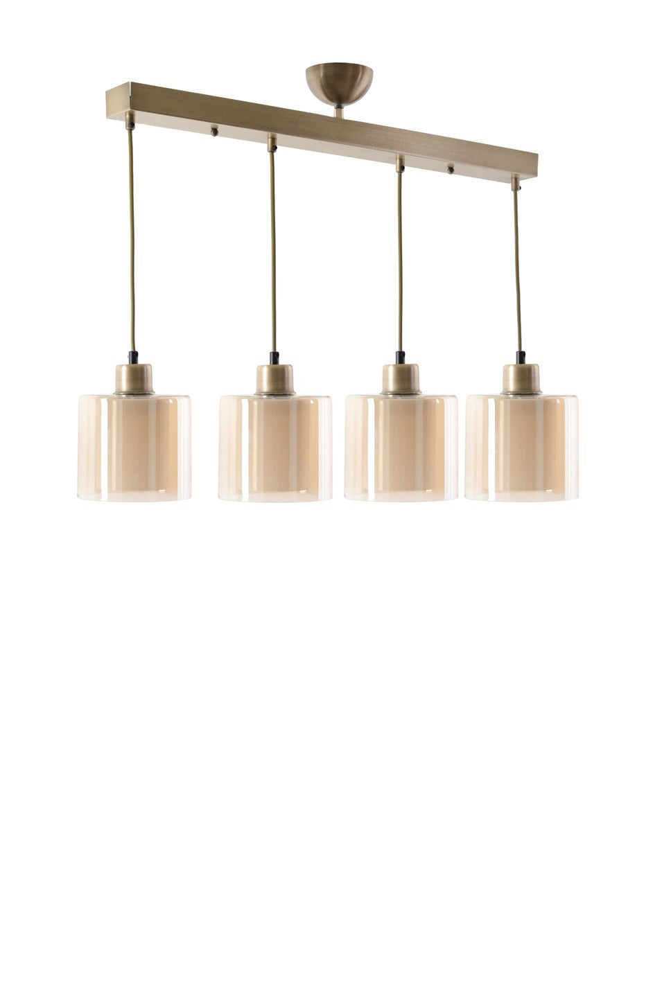 Candeeiro de Teto - 65 cm x 14 cm x 70 cm - Cobre - Metal