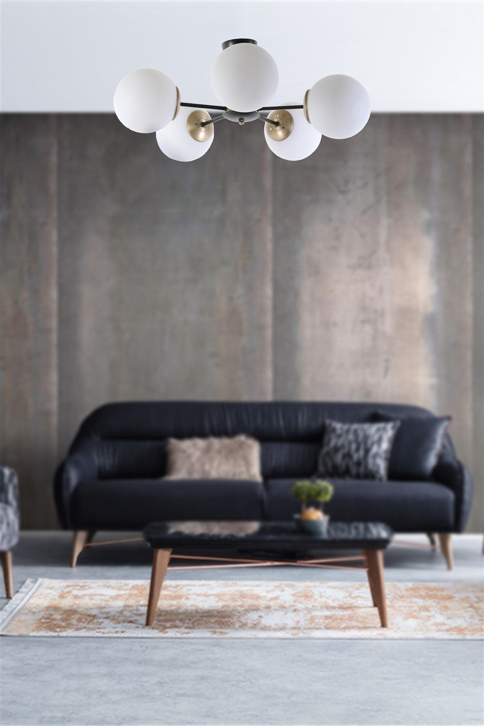 Candeeiro de Teto – 60 cm – 25 cm – Branco – Metal