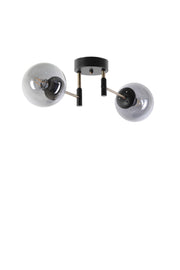 Candeeiro de Teto – 16 cm – Preto, Fumê – Metal